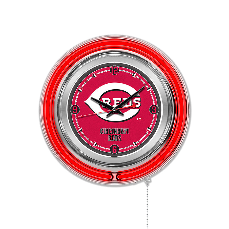 Holland Bar Stool Official Logo 15-inch Double Ring Neon Clock