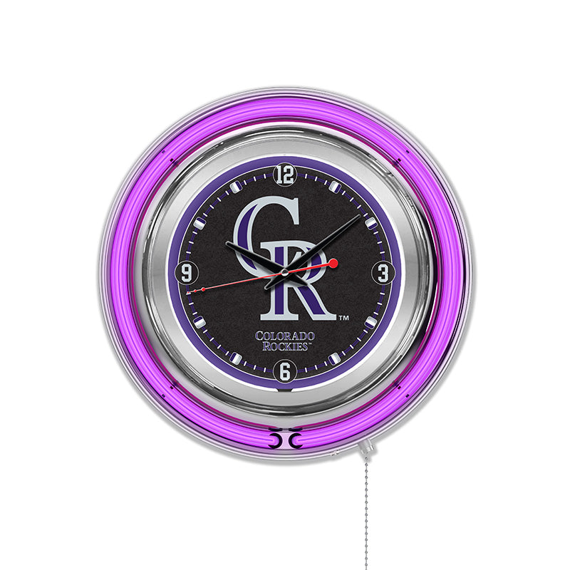 Holland Bar Stool Official Logo 15-inch Double Ring Neon Clock