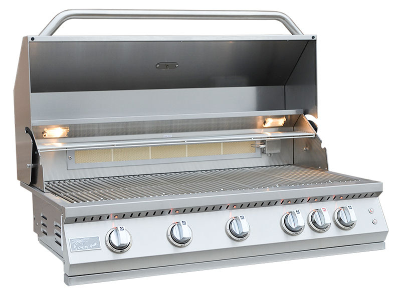 KoKoMo 40” Professional Built in Gas Grill (5 Burner/Back Burner) - KO-BAK5BG-PRO