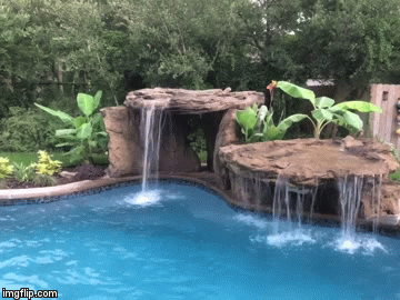 Universal Rocks "Grotto" Swimming Pool Waterfall - GRT