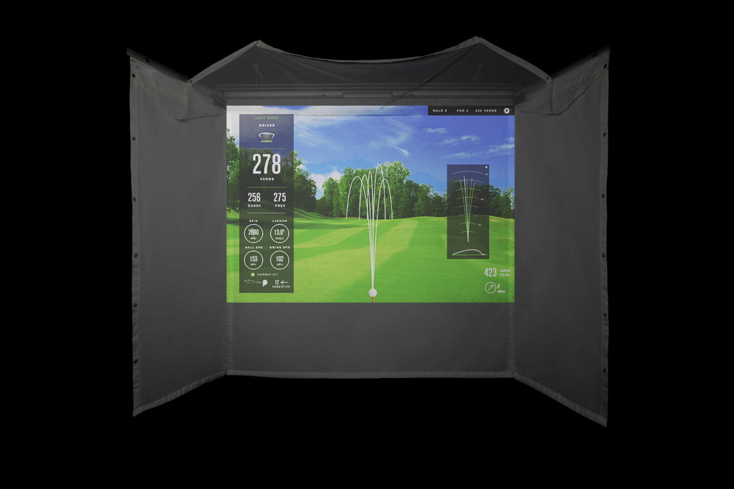 Home Course Golf Retractable Golf Pro Screen 180