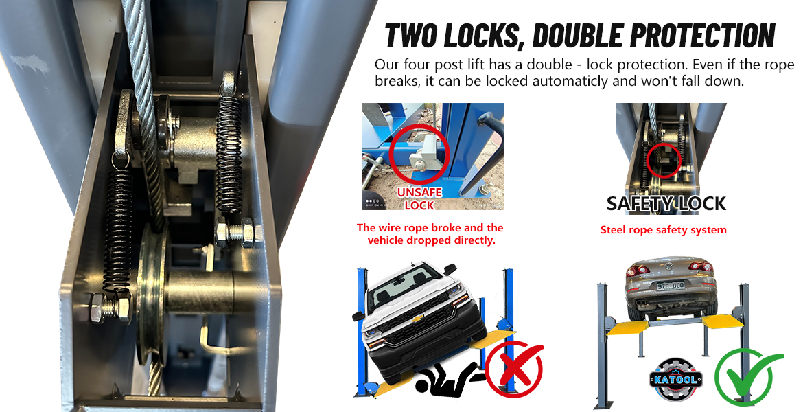 KT-4H850 8,500Lbs Heavy Duty 4-Post Car lift