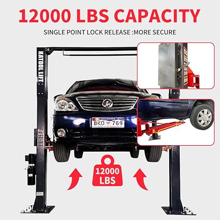 12000lbs Single Point Lock 2 Post Lift AM120SD Car Lift Auto Lift Two Post Car Lift