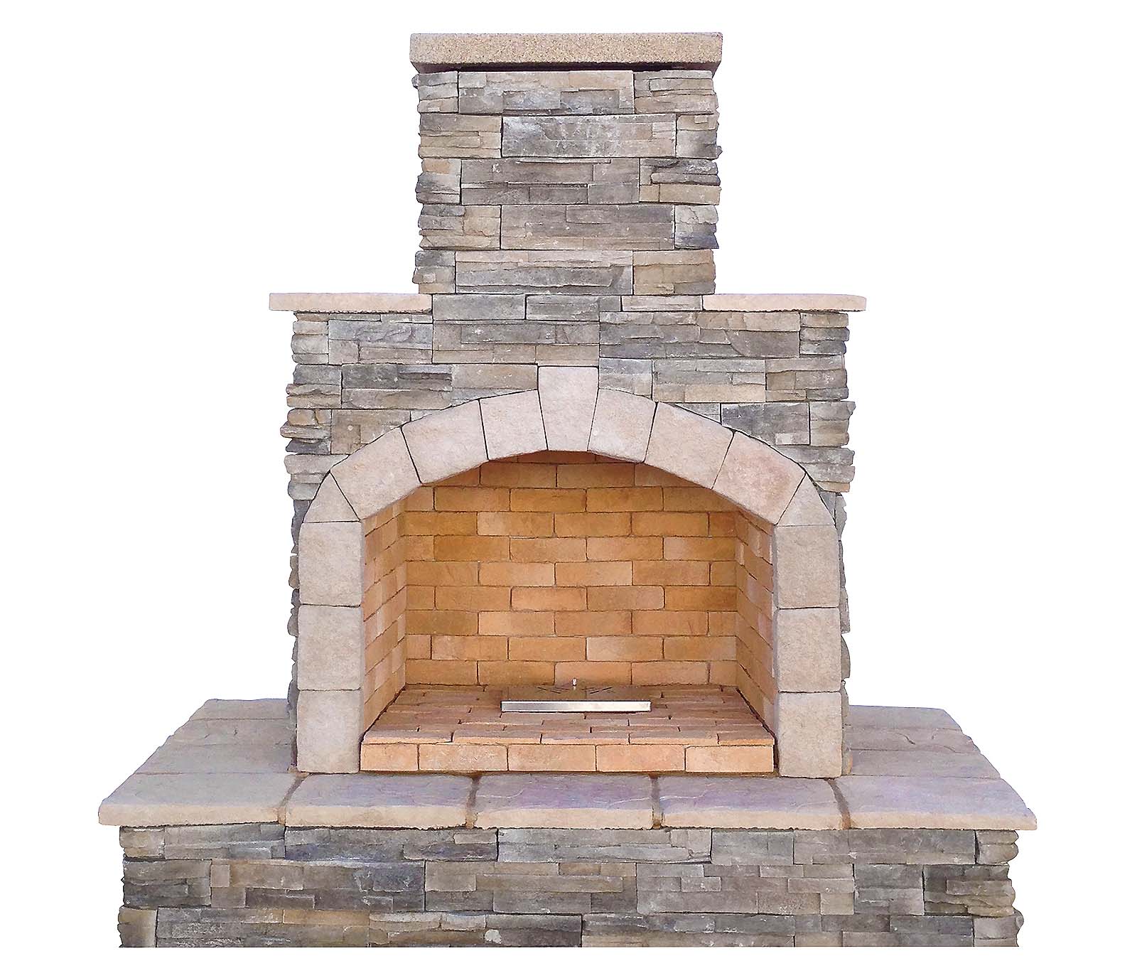 Cal Flame 78-Inch Outdoor Fireplace FRP908-3