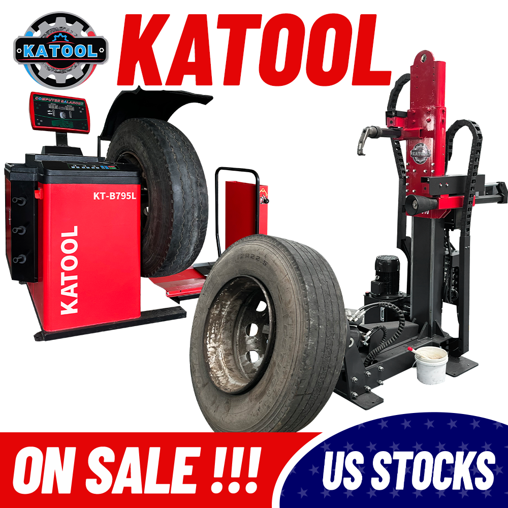 Tire Changer Machine Katool KT-VT910 and Wheel Balancer KT-B795 Tires Repair