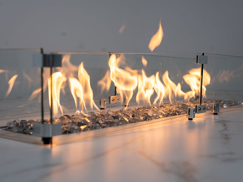 KoKoMo Baja w/ Fire 7'6" x 9' Outdoor Kitchen Island - Baja-Fire