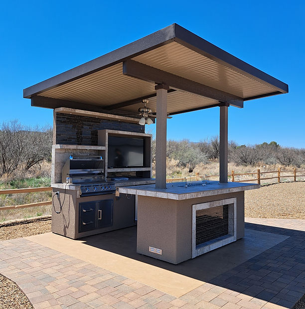 KoKoMo Baja Outdoor Kitchen Island with Patio Cover - Baja-top