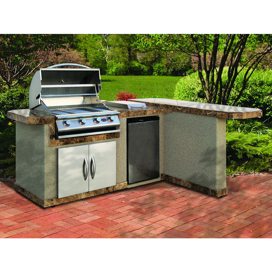 Cal Flame 8 ft BBQ Island L-Shaped BBK830