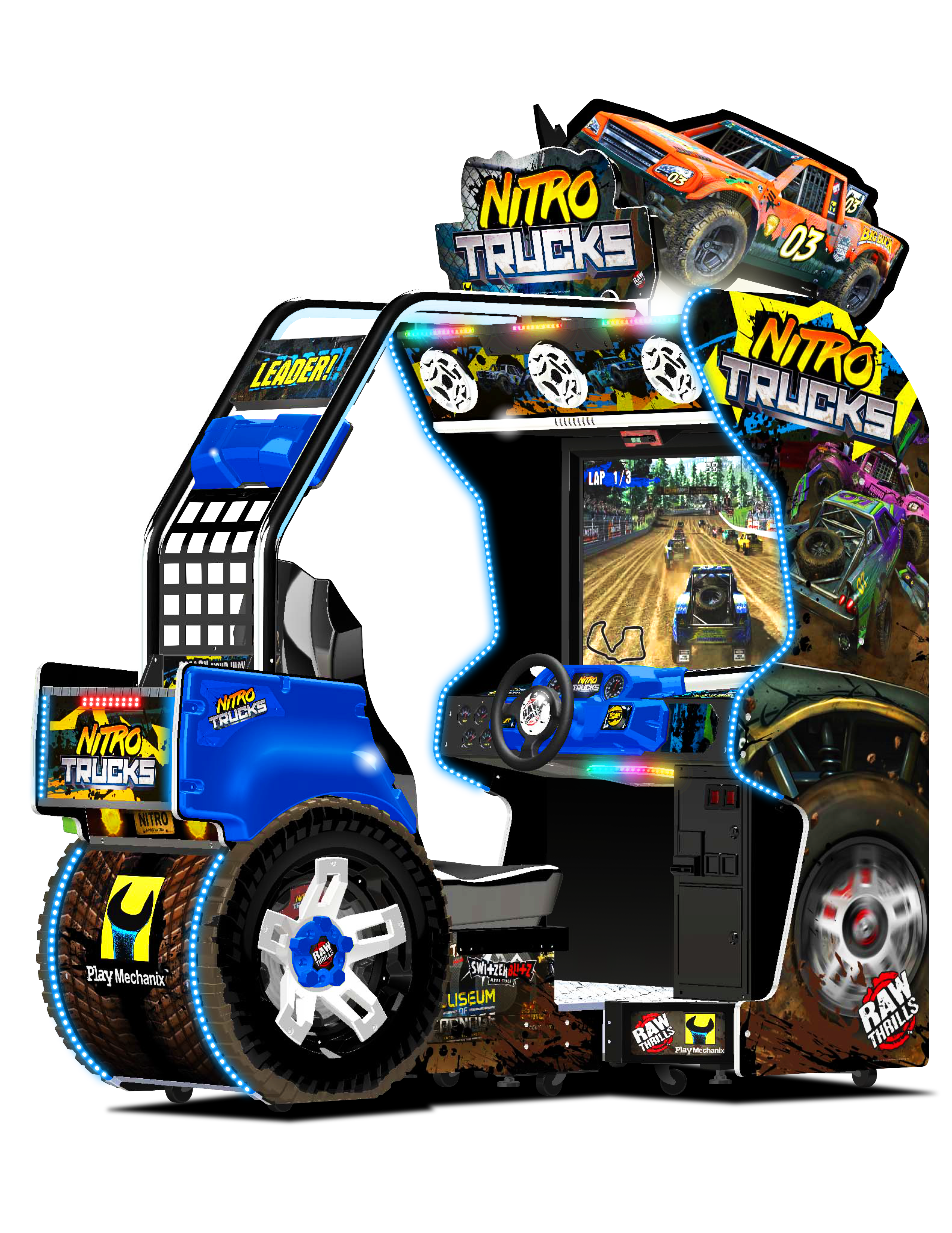 Raw Thrills Nitro Trucks Racing Arcade Game