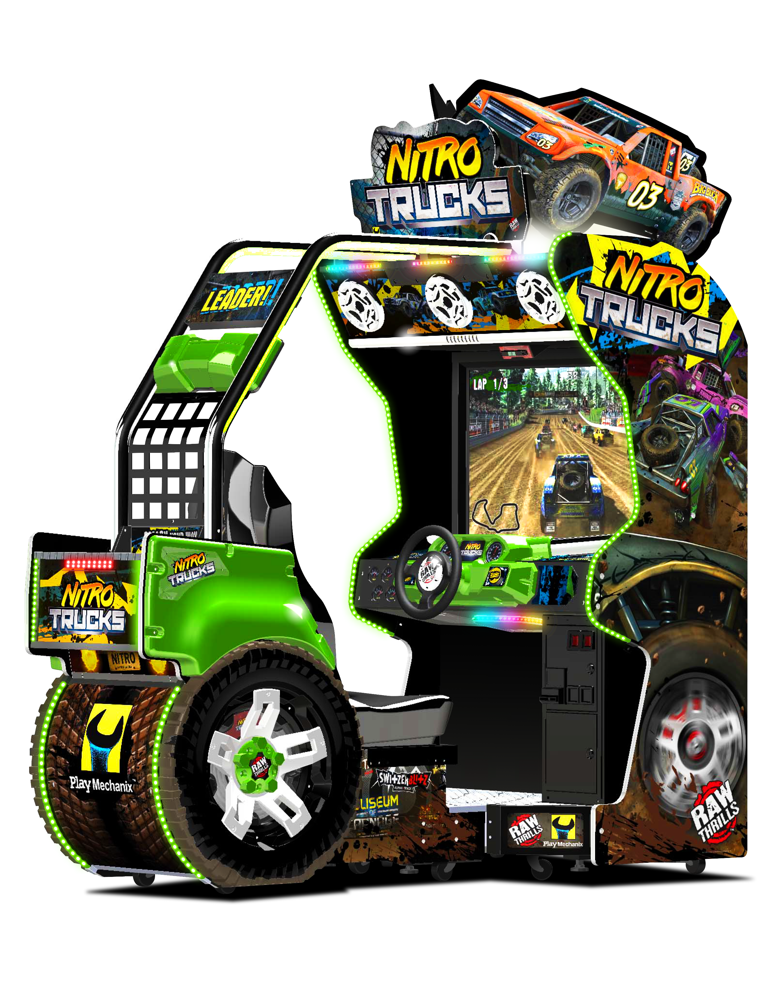 Raw Thrills Nitro Trucks Racing Arcade Game