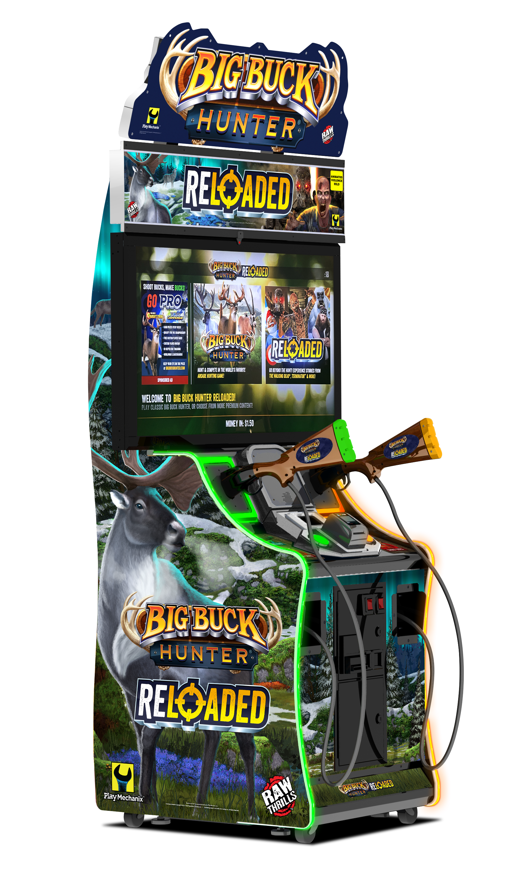 Raw Thrills Big Buck Hunter Reloaded - Panorama Arcade Game