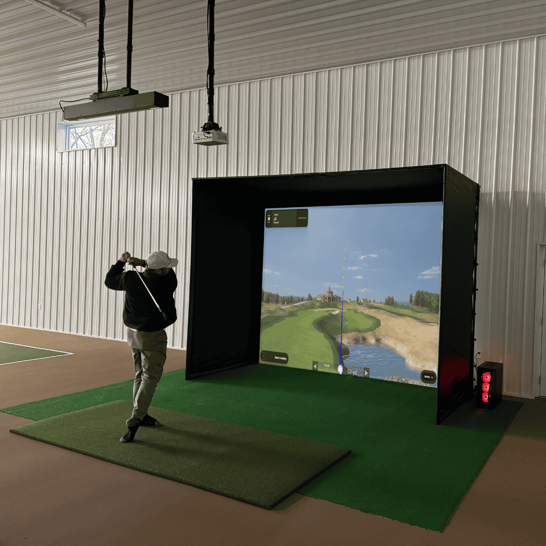 Red Stakes Golf RSG Pro Studio Bundle (RSG PRO + Mat + Projector + Enclosure)