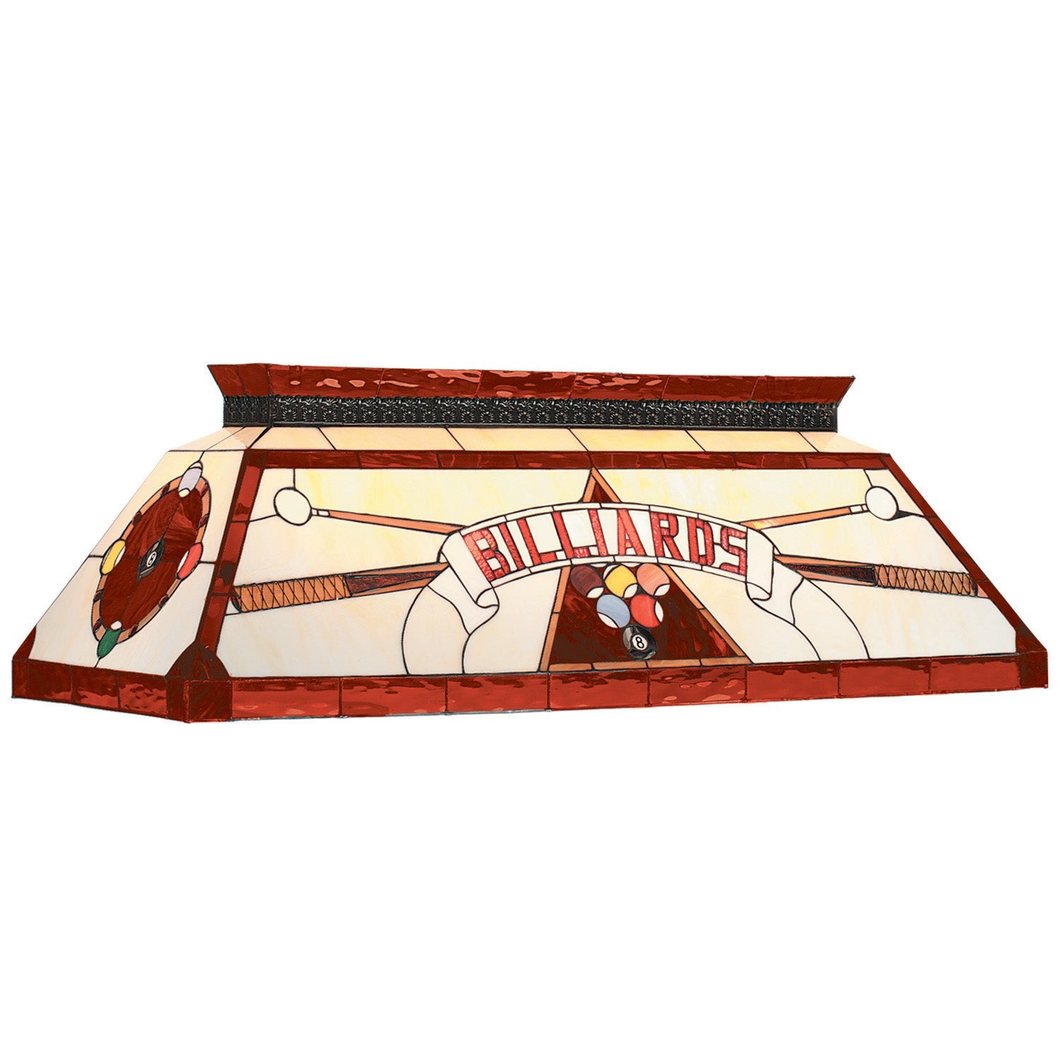 Ram Game Room- Stained Glass Billiard Fixture (CF BILLIARD RED)
