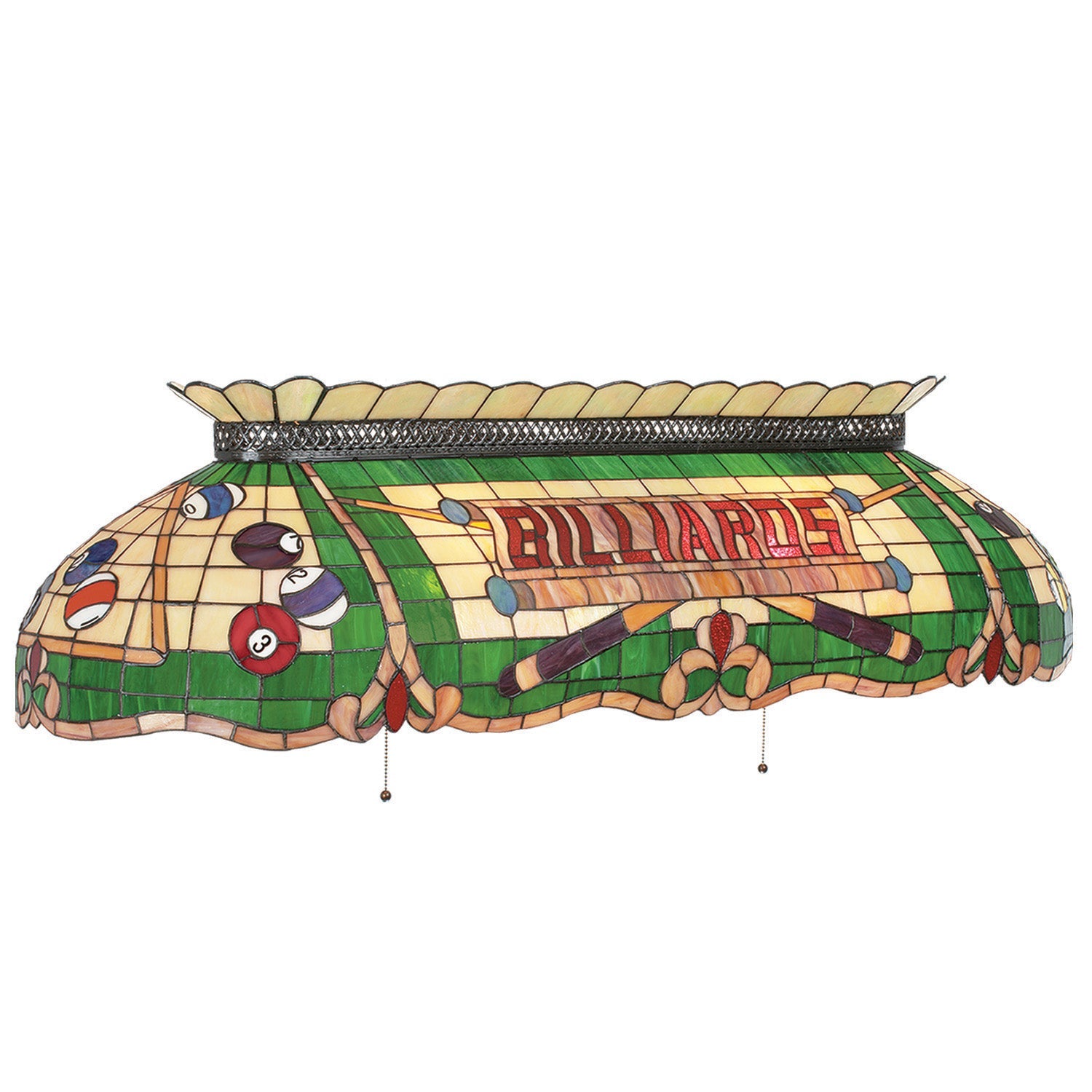 Ram Game Room - Stained Glass Billiard Light Fixture (CF50 BILLIARDS)