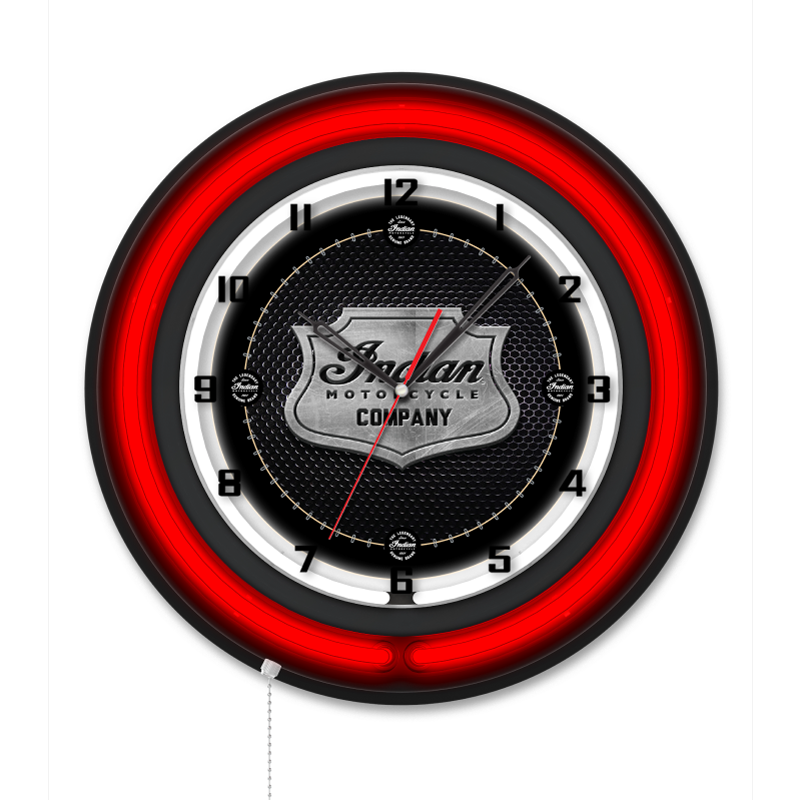 Holland Bar Stool Official Logo 19-inch Double Ring Neon Clock