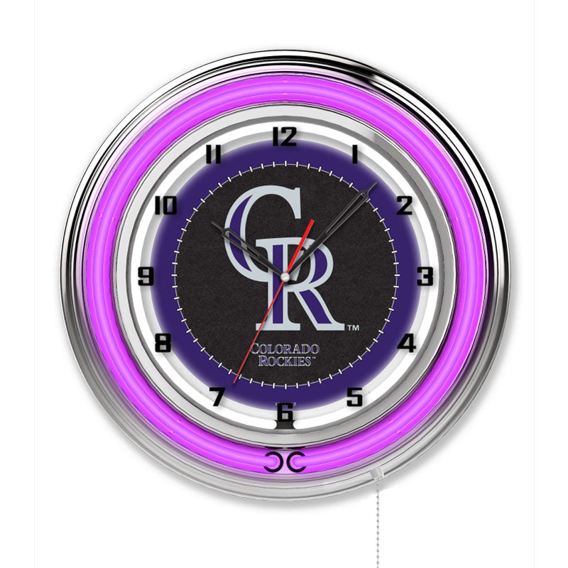 Holland Bar Stool Official Logo 19-inch Double Ring Neon Clock