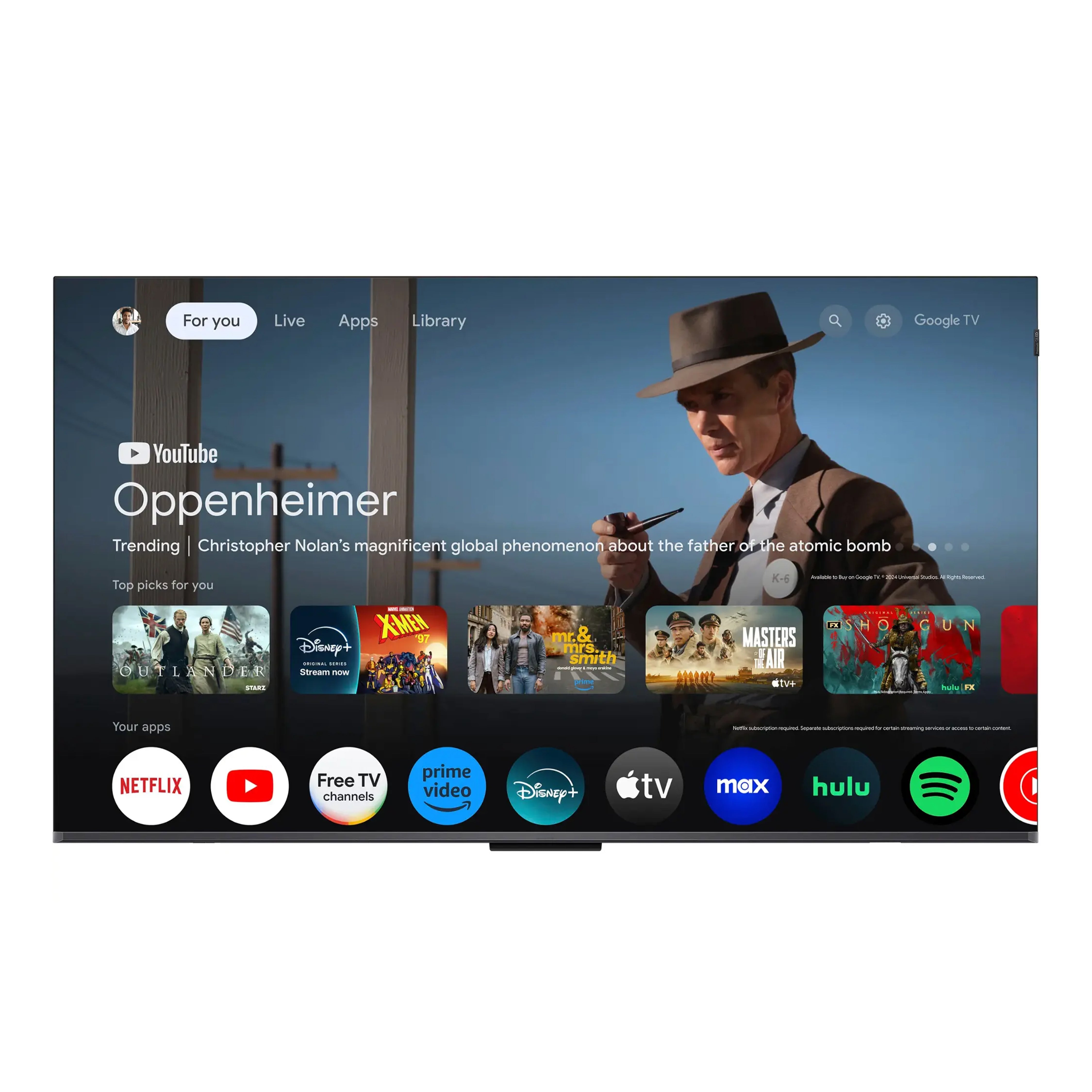 Titan Weatherproof Outdoor TV Partial Sun G-200 QLED 4K Smart TV powered by Google TV OS (G200-QLED)