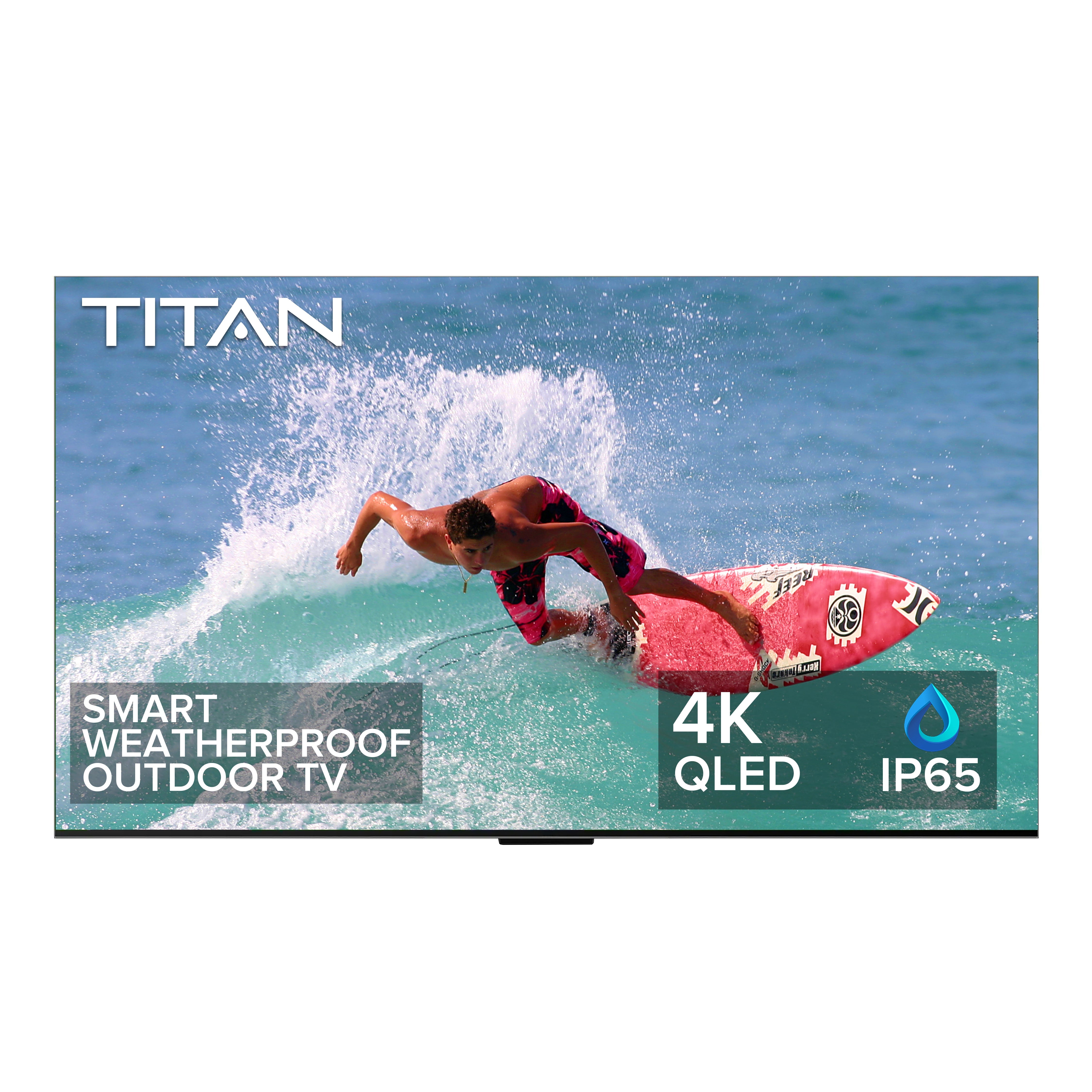 Titan Weatherproof Outdoor TV Full Sun G-300 Mini LED QLED 4K Smart TV powered by Google TV OS (G300-MLED)