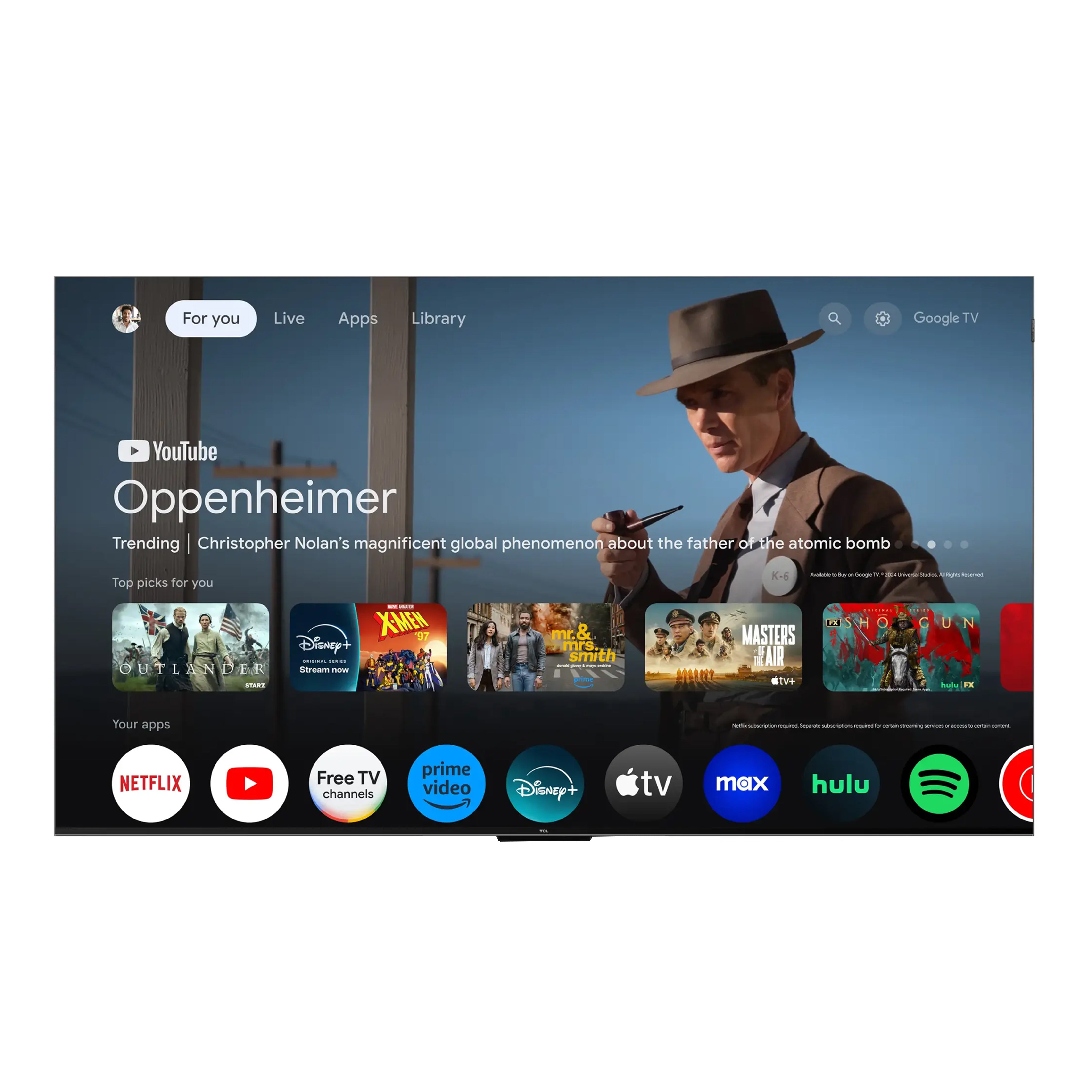 Titan Weatherproof Outdoor TV Full Sun G-300 Mini LED QLED 4K Smart TV powered by Google TV OS (G300-MLED)