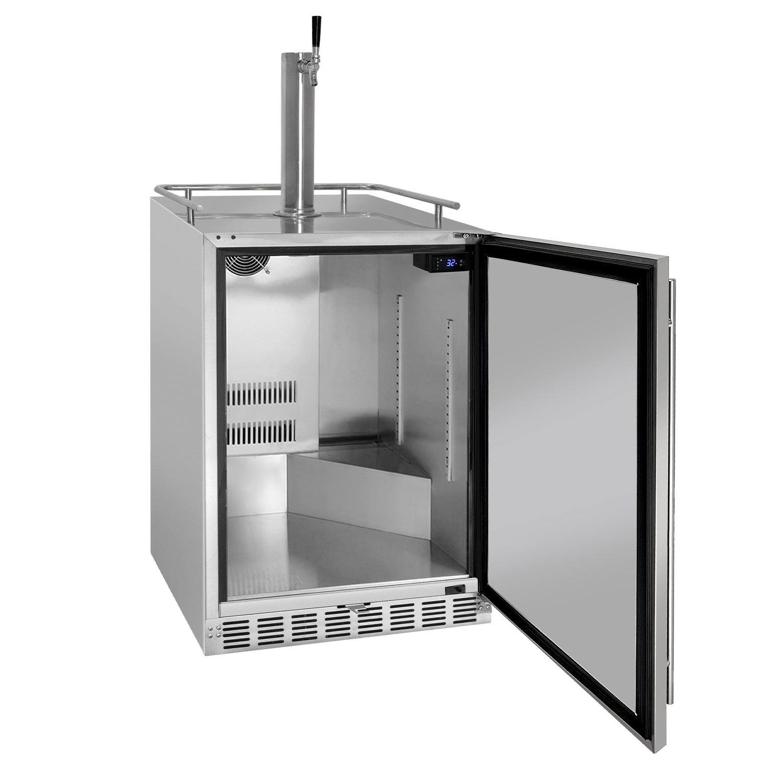 Kegco 24" Wide Outdoor Single Tap All Stainless Steel Built-In Kegerator with Kit - HK38SSU-1