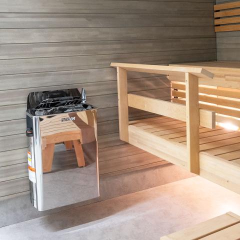 Harvia HSWS8U1B The Wall Series, 8kW, Stainless Steel Sauna Heater, 240V 1PH Stainless Steel