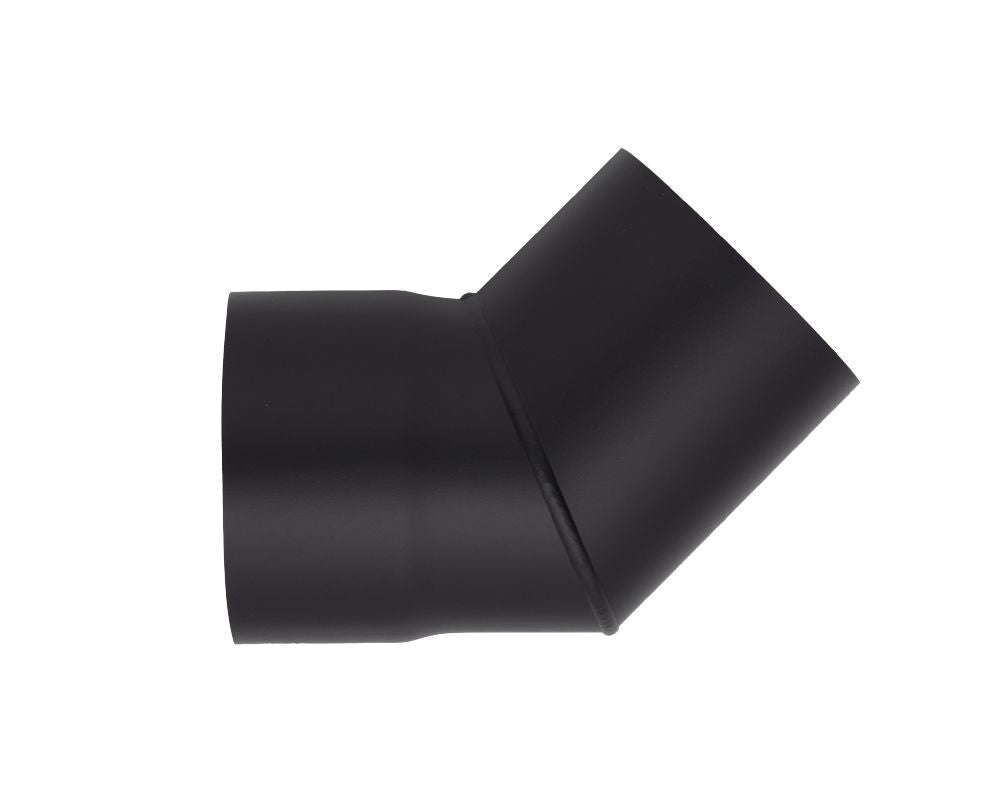 Harvia WZ45ML Angled Smoke Pipe | 45 Degrees | Short | Black