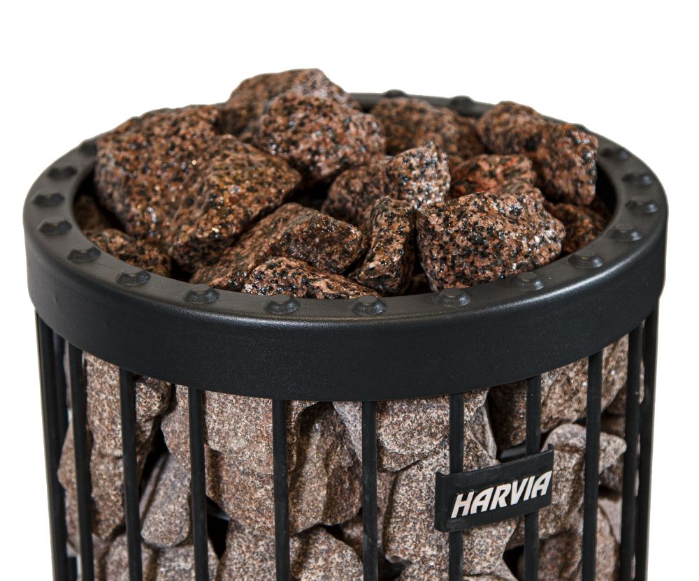 Harvia AC5000 Red Granite Decorative Sauna Stones | 5-10cm | 10kg per Box