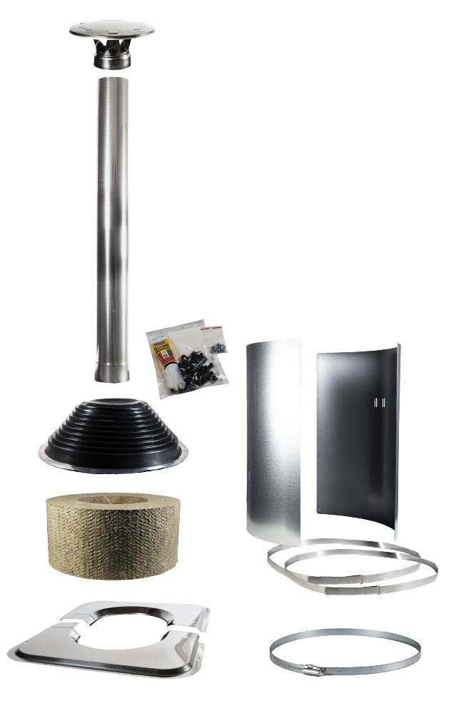 Harvia WHP-ASSYM Steel Chimney Symmetric Accessory Kit | Steel