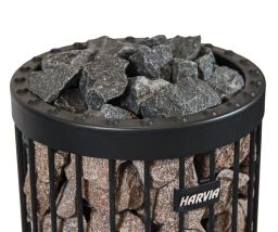 Harvia AC3045 Vulcanite Black Sauna Stones | 10-15cm | 20kg per Box