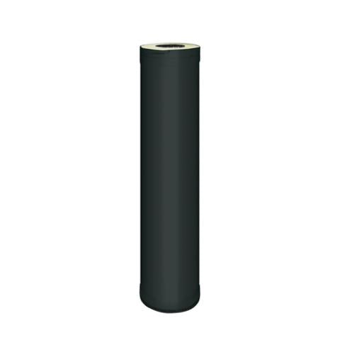 Harvia WHP1000M Sauna Wood Stove Chimney Extension, 1000mm, Black Steel Black Steel