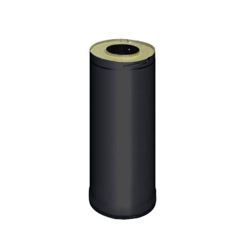 Harvia WHP500M Sauna Wood Stove Chimney Extension, 500mm, Black Steel Black Steel