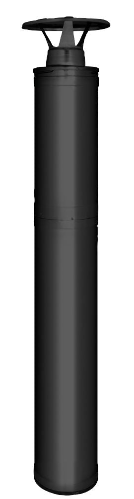 Harvia WHP1500BSM Barrel Sauna Steel Chimney Set 1500 | Black
