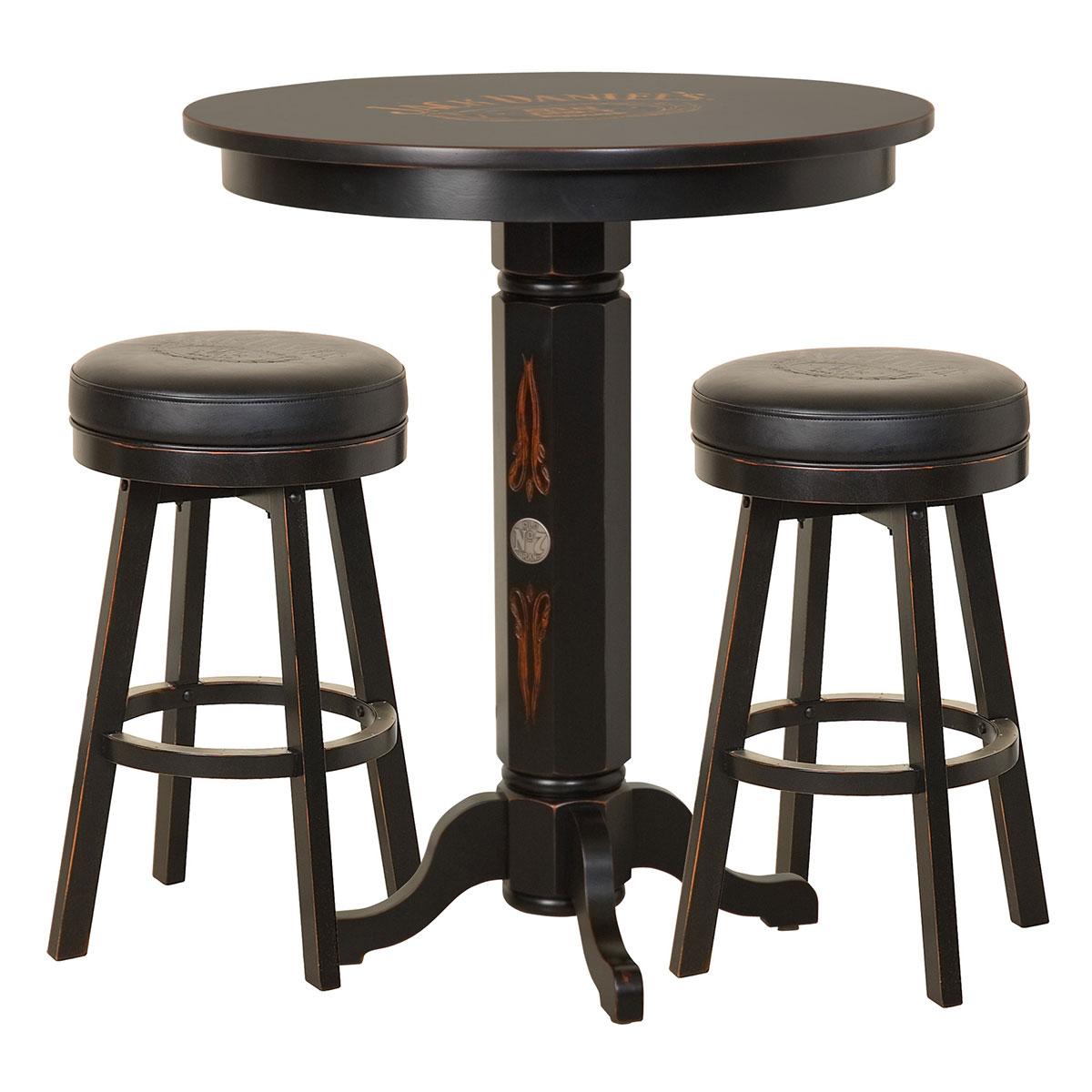 Jack Daniel's Wood Pub Table & Stool Set - TN Charcoal Finish (JD-33202)