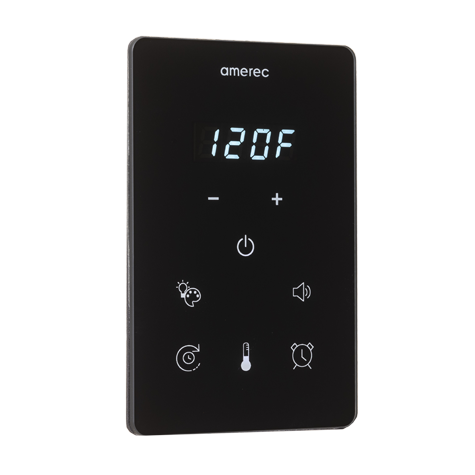 Amerec 9114-109 K2-MB Steam Shower Control Kit Matte Black