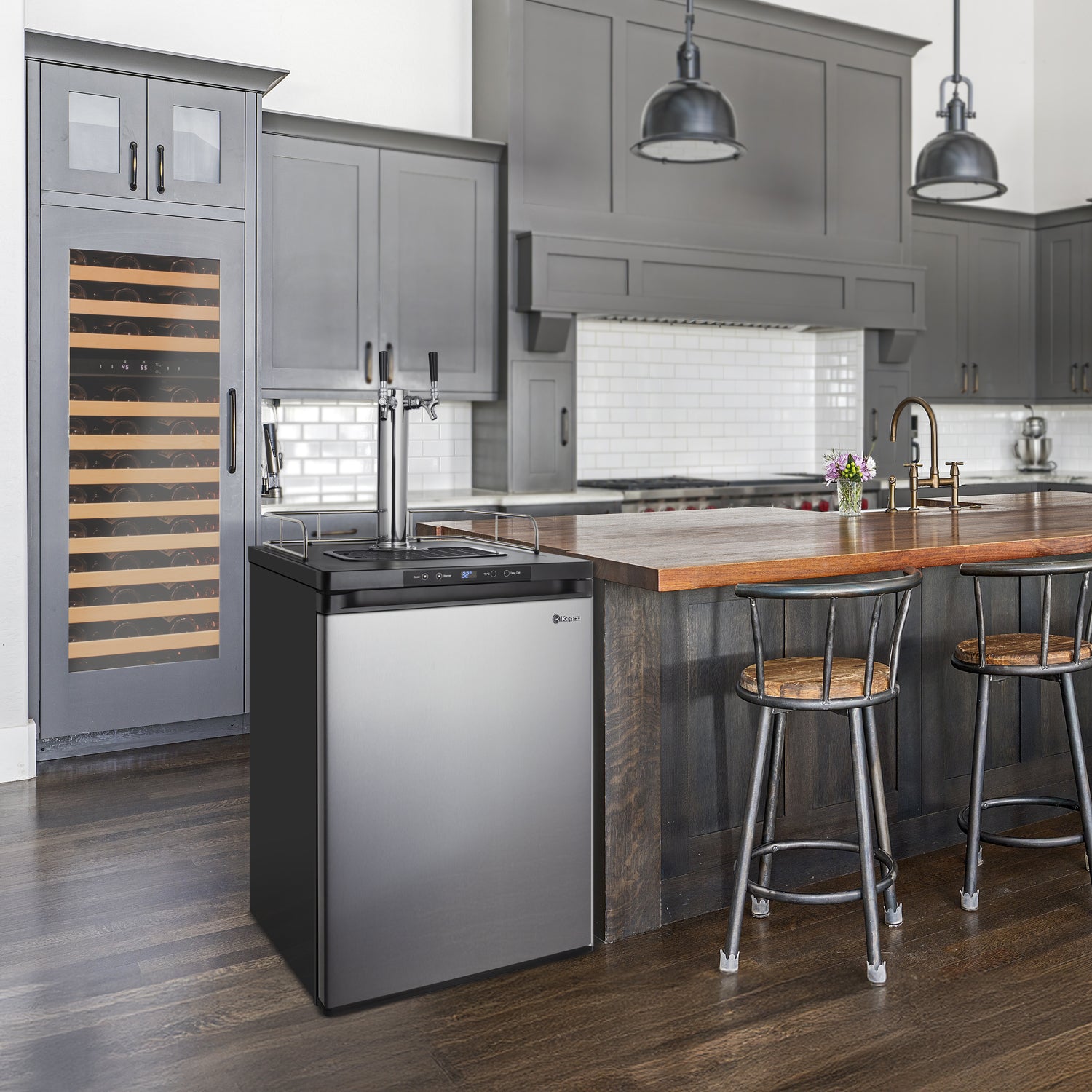 Kegco 24" Wide Digital Kegerator – Single, Dual & Triple Tap | Black, Stainless Steel & Black Stainless Steel