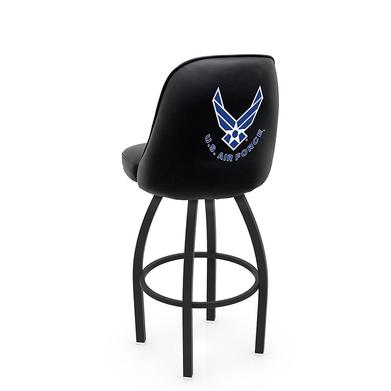 Holland Bar Stool L048 Logo Grizzly 1 Bucket Swivel Bar Stool