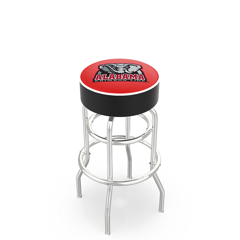 Holland Bar Stool L7C1 Logo Retro Double Ring Chrome Swivel Stool