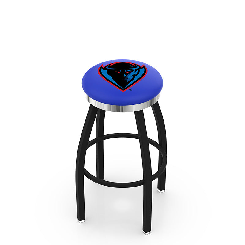 Holland Bar Stool L8B2C Logo Contemporary Backless Swivel Stool with Chrome Ring