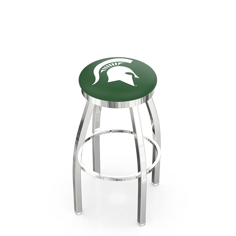 Holland Bar Stool L8C2C Logo Contemporary Chrome Backless Swivel Stool