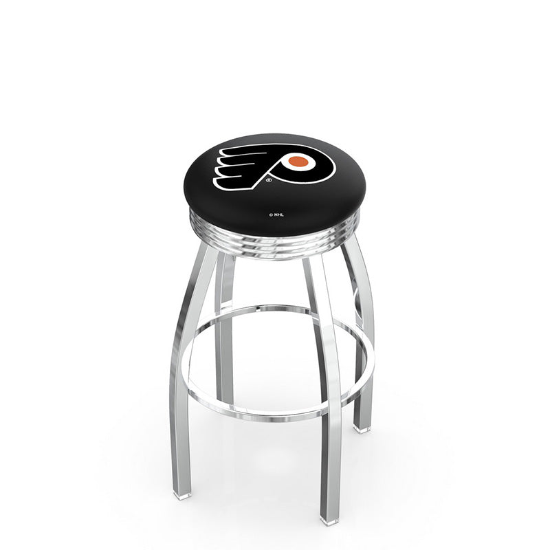 Holland Bar Stool L8C3C Logo Contemporary Chrome Backless Swivel Stool