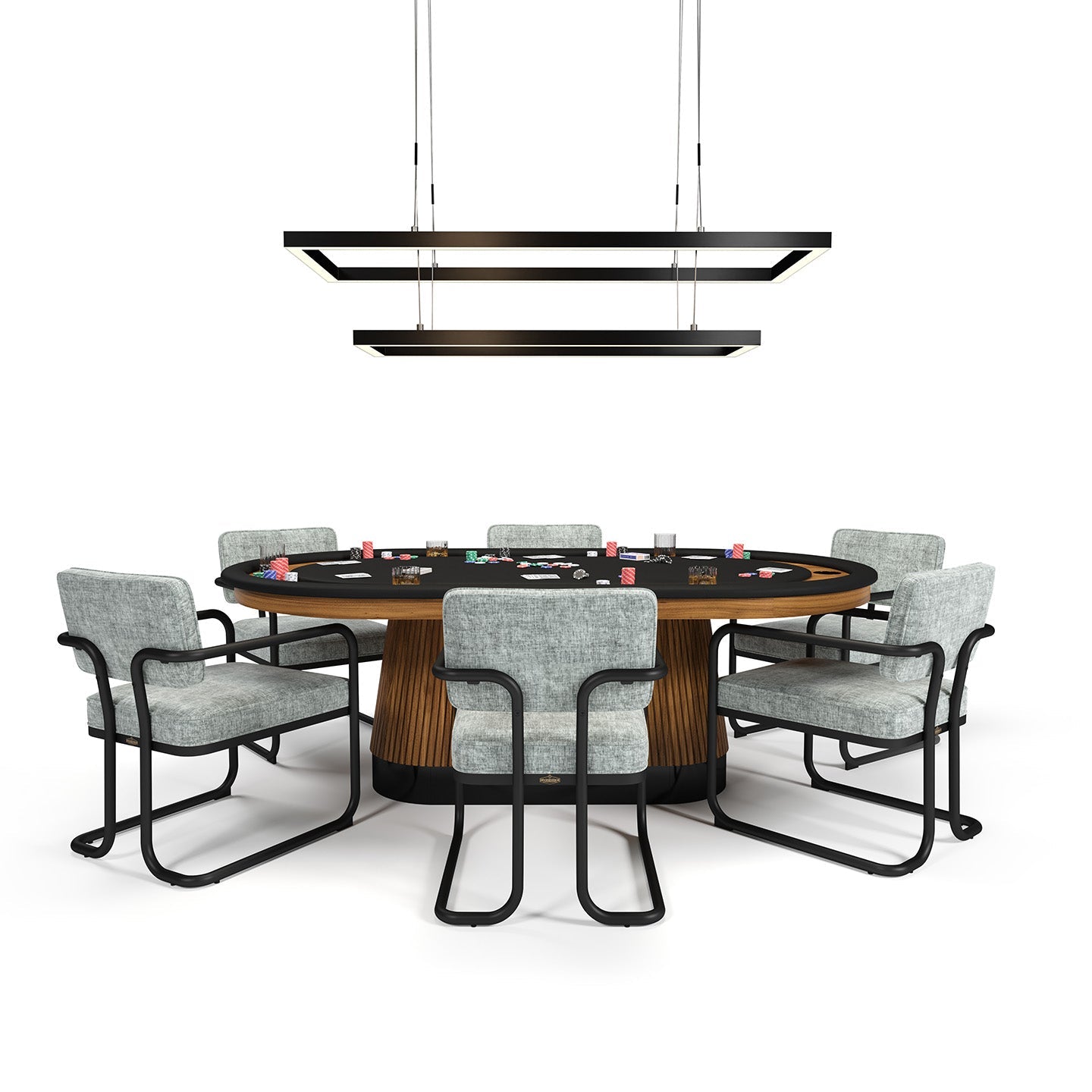 Ram Game Room - 54" LED Double Rectangular Game Table Light Fixture (LEDGM-54)