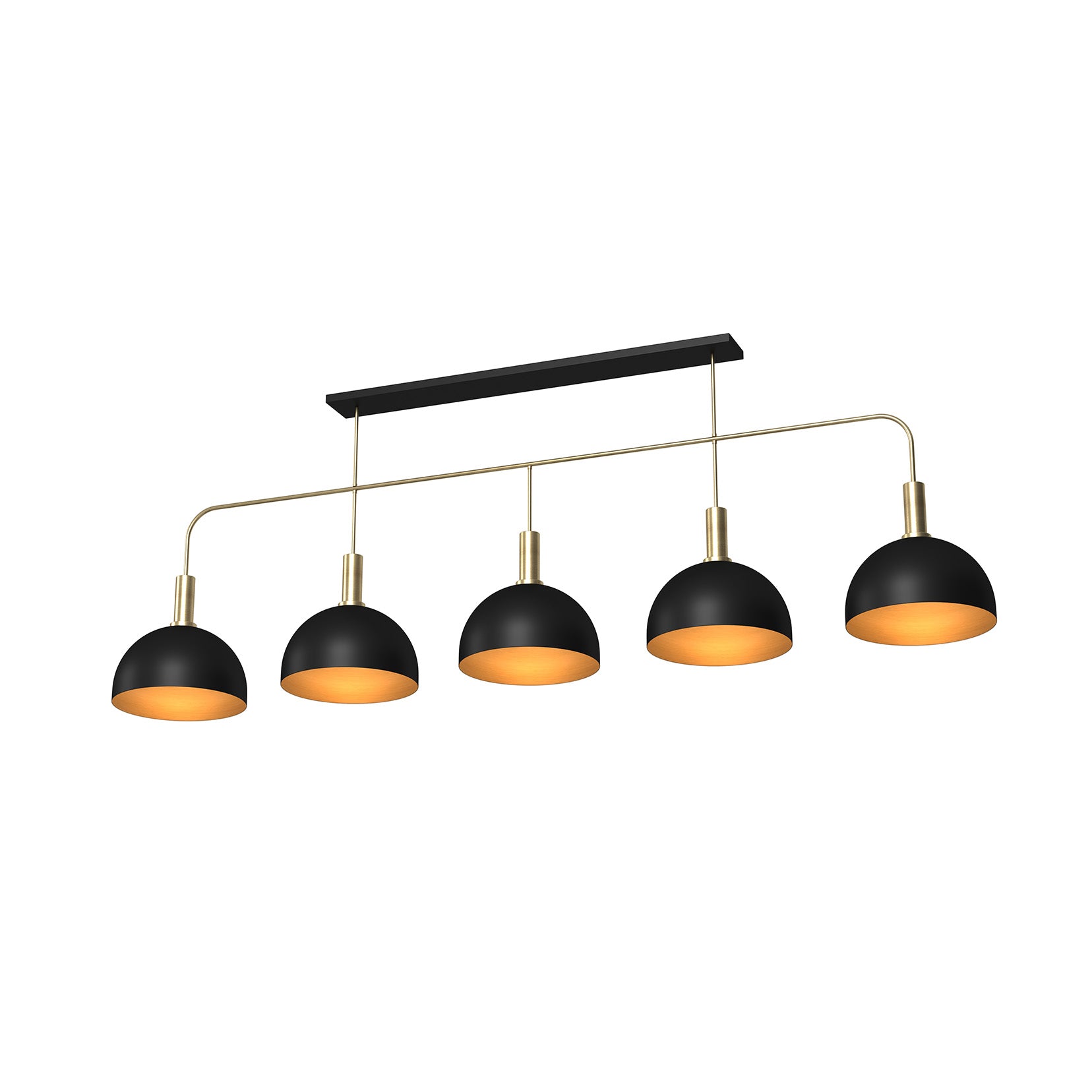 Ram Game Room - Prohibition 5 Metal Shade 80" Pendant (BOOT-80)