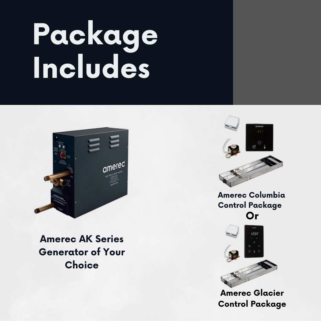 Amerec AK Series All-In-One Steam Shower Package Generator and Control Package