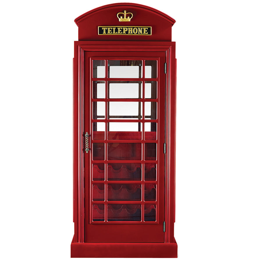 Ram Game Room English Phone Booth Bar Cabinet (OEBRCB)