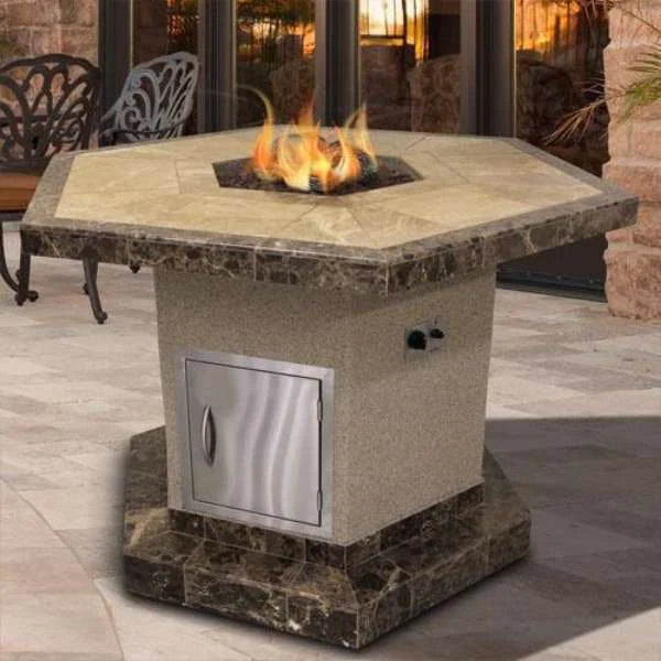 Cal Flame Outdoor 61-Inch Hexagon Fire Pit