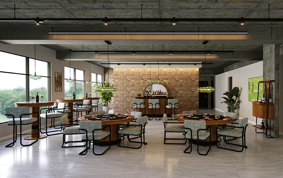 Ram Game Room - Prohibition 4 Glass Shade 65" Fixture (PRO66)