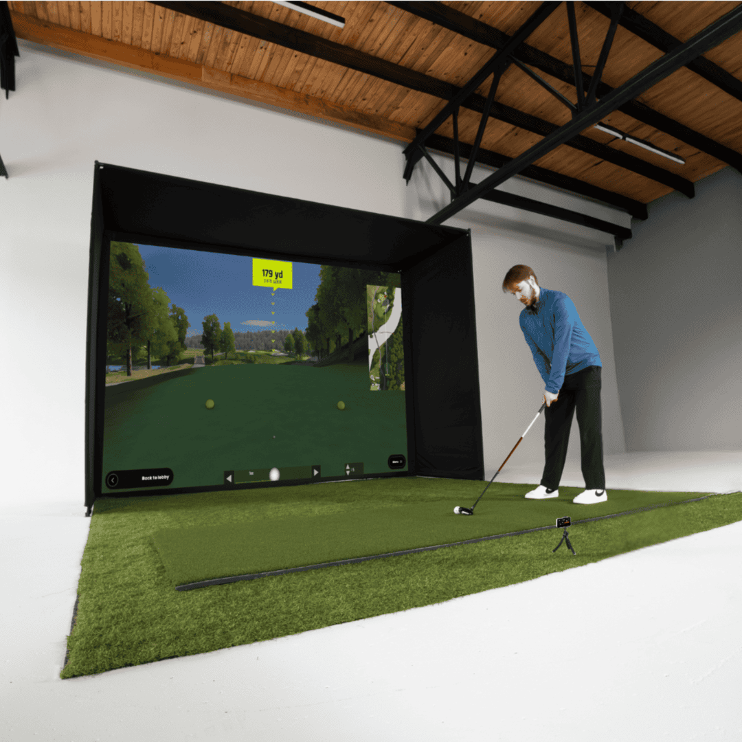 Red Stakes Golf RSG Mobile Studio Bundle (RSG MOBILE + Mat + Projector + Enclosure)