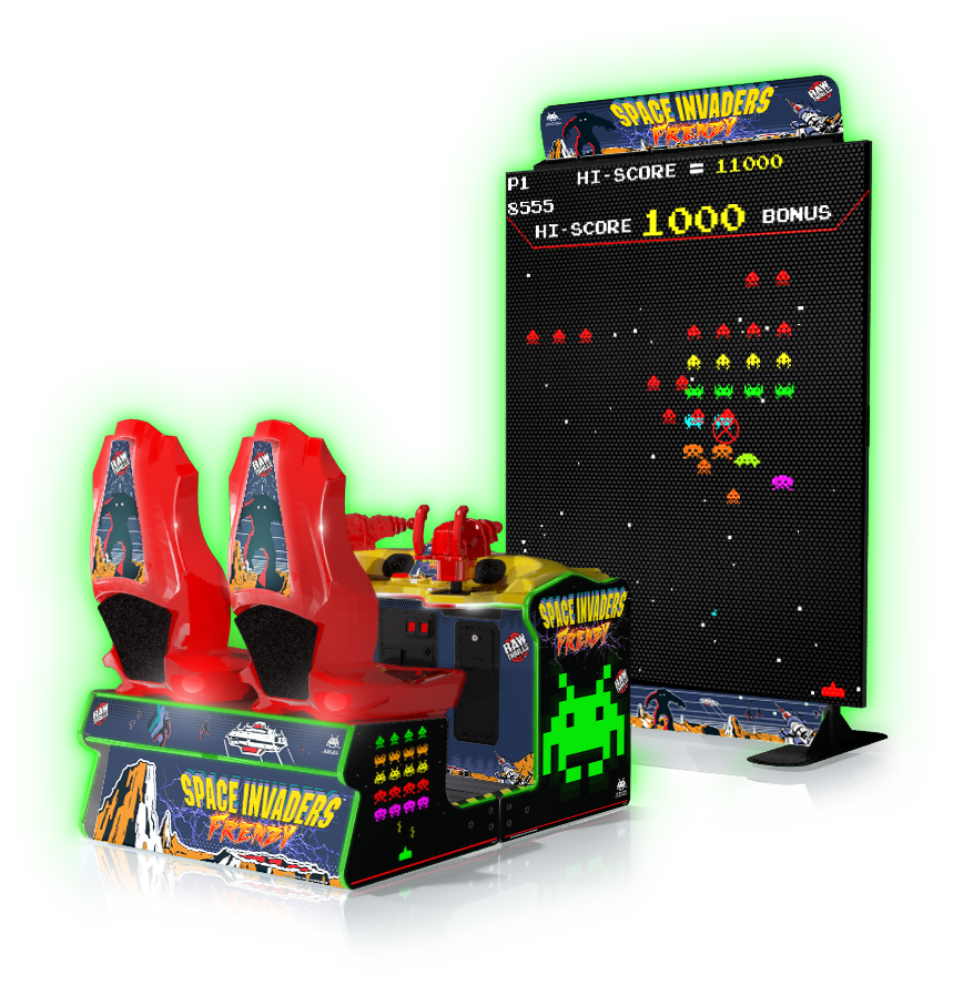 Raw Thrills Space Invaders Frenzy Shooting Arcade Game