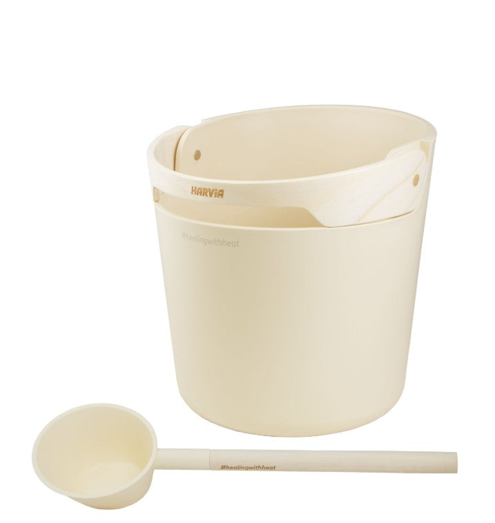 Harvia SA011V Helmi Pail & Ladle Set | Ivory