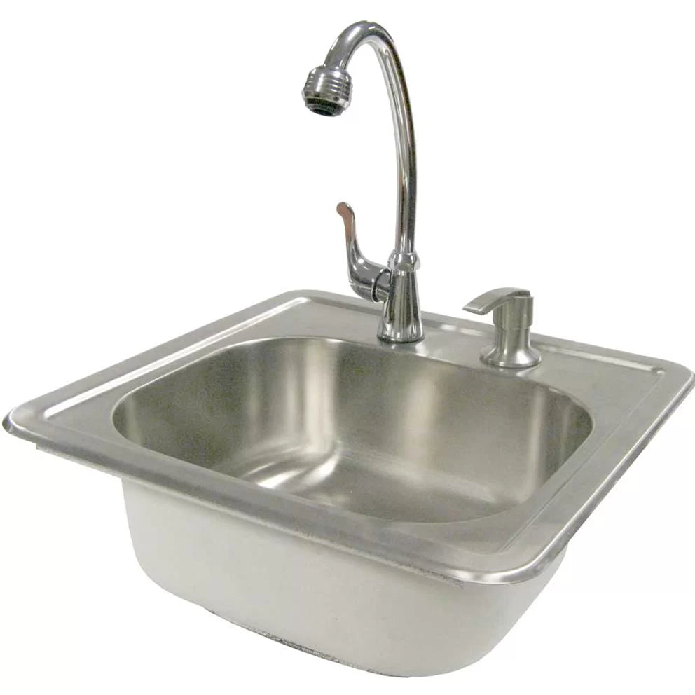 Cal Flame Stainless Steel Sink with Faucet & Soap Dispenser